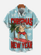 Men's Christmas Funny Graphic Short Sleeve Hawaiian Shirt